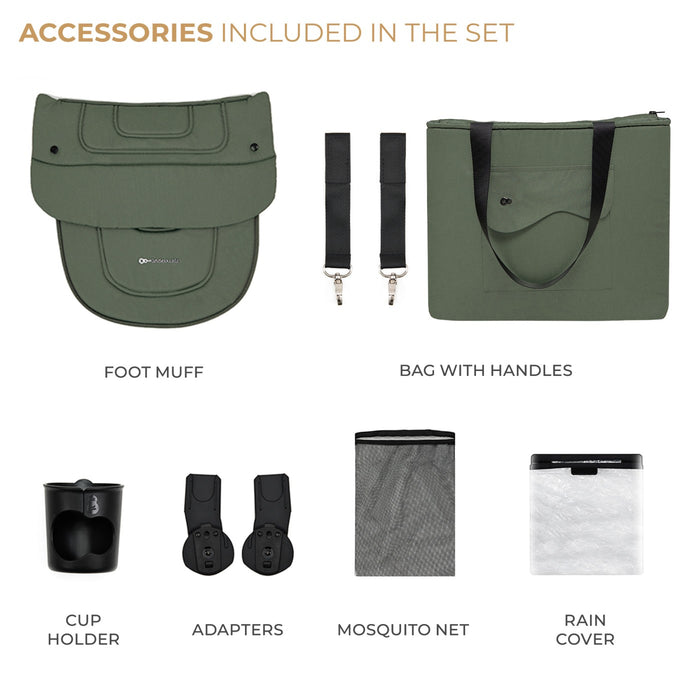 Cărucior Kinderkraft Yoxi 3In1 (Mink Pro) Mistic Green