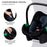 Scoică Auto Kinderkraft Mink Pro I-Size 40-75 cm + Bază Zestaw Black