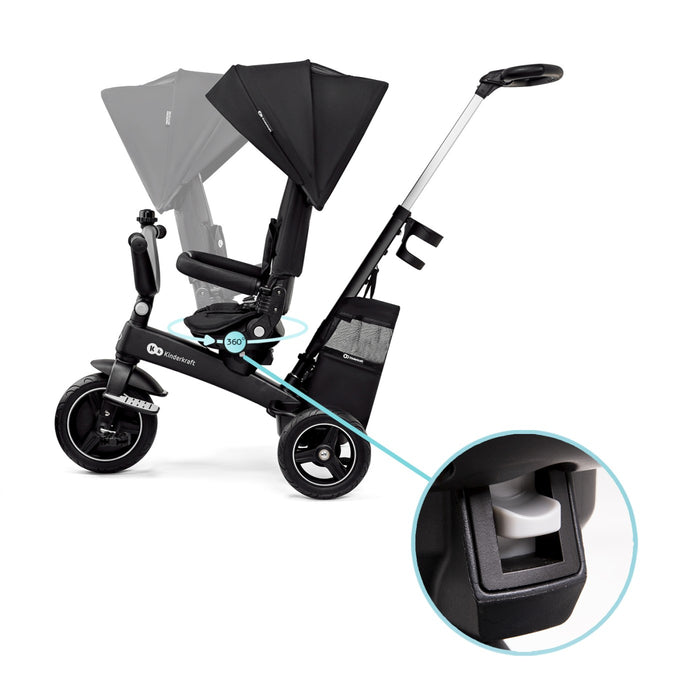Tricicletă Kinderkraft Easytwist, Black