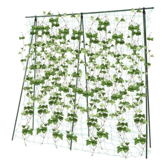 Ansamblu suport araci cu plasa pentru crestere castraveti, fasole, mazare, 180x180x1.6 cm