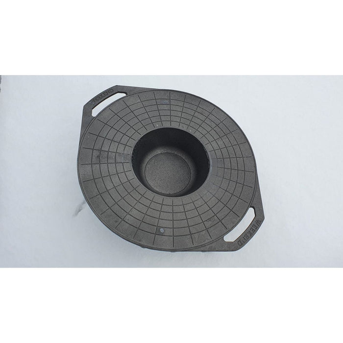 Disc pentru gratar, fonta, tip grill, cu picioare, 52 cm, Mixt Barbeque 