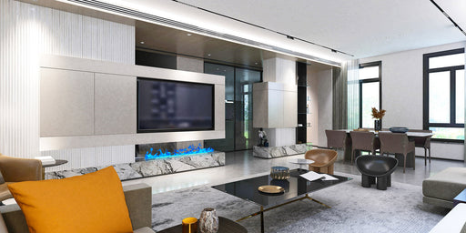 Focar semineu electric 3D cu vapori de apa incorporabil, Led, cu sunet, 8 culori, Wi-Fi cu APP internet, MISTique XXL 200cm