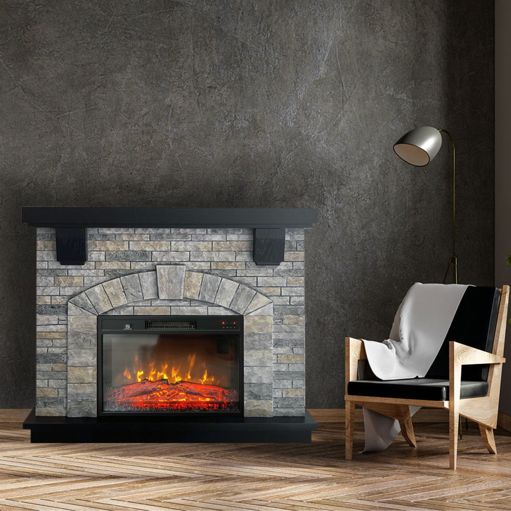 Semineu electric 3D GREYSTONE, cu sunet, 3 culori, Wi-Fi cu APP internet, L115xH102cm