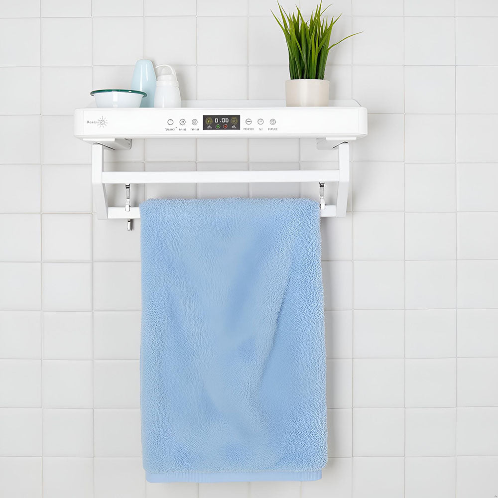 Uscator prosop baie sau bucatarie cu sterilizator UV, pe perete, 60 cm, 450W, PREMIUM alb