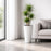 Set 2 ghivece de flori, Sandy Slim, rotunde, inalte, 39x70.8 cm, alb, Prosperplast