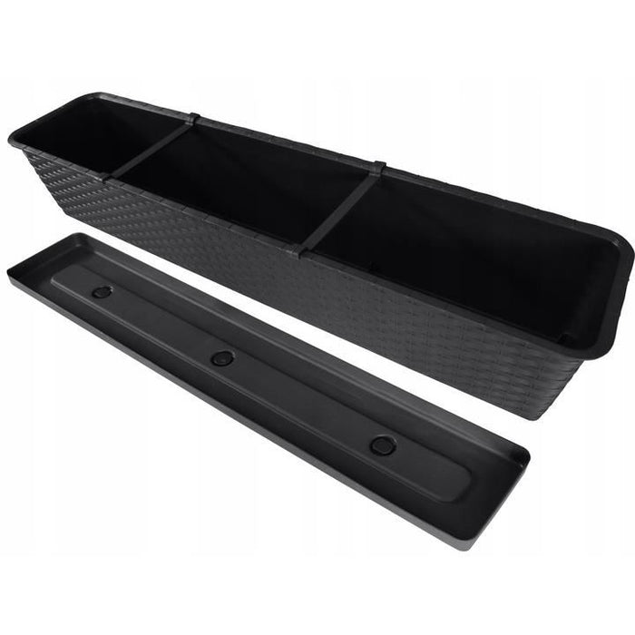 Jardiniera decorativa, antracit, 68.5x17.3x15 cm, Ratolla Case P Old