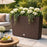 Set 2 jardiniere decorative, imitatie ratan, Rato Case, maro, 58x18x49.8 cm