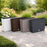 Set 2 jardiniere decorative, imitatie ratan, Rato Case, maro, 58x18x49.8 cm