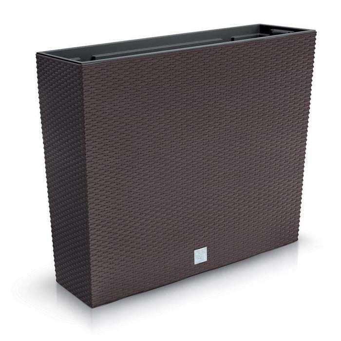 Set 2 jardiniere decorative, imitatie ratan, Rato Case, maro, 58x18x49.8 cm