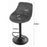 Scaun de bucatarie/bar, Artool, Kast, rotativ, catifea verde, picior metal negru, 45.5x49x85-105 cm