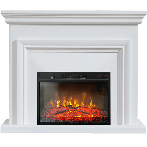 Semineu electric 3D SONIA alb, cu sunet, 3 culori, Wi-Fi cu APP internet, L120xH102cm