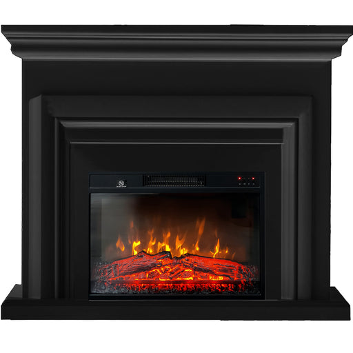 Semineu electric 3D SONIA negru mat, cu sunet, 3 culori, Wi-Fi cu APP internet, L120xH102cm