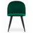 Set 4 scaune bucatarie/living, Artool, Bello, catifea verde, picioare metal negru, 46x42.5x76.5 cm
