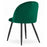Set 4 scaune bucatarie/living, Artool, Bello, catifea verde, picioare metal negru, 46x42.5x76.5 cm