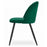 Set 4 scaune bucatarie/living, Artool, Bello, catifea verde, picioare metal negru, 46x42.5x76.5 cm