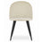 Scaun bucatarie/living, Artool, Bello, catifea bej, picioare metal negru, 46x42.5x76.5 cm
