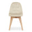 Scaun bucatarie/living, Artool, Bora, catifea bej, picioare lemn natur, 44.5x54x81.5 cm