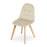 Scaun bucatarie/living, Artool, Bora, catifea bej, picioare lemn natur, 44.5x54x81.5 cm
