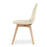 Scaun bucatarie/living, Artool, Bora, catifea bej, picioare lemn natur, 44.5x54x81.5 cm