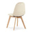 Scaun bucatarie/living, Artool, Bora, catifea bej, picioare lemn natur, 44.5x54x81.5 cm