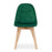 Scaun bucatarie/living, Artool, Bora, catifea verde, picioare lemn natur, 44.5x54x81.5 cm