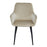Scaun stil fotoliu bucatarie/living, Artool, Solden, catifea bej, picioare metal negru, 55x45.5x83.5 cm
