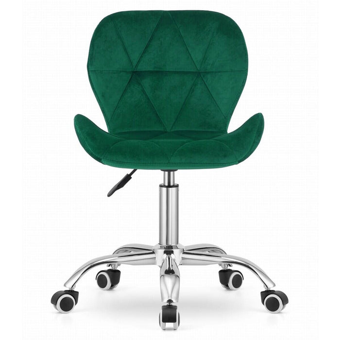 Scaun de birou, Artool, Avola, rotativ, catifea, verde, 53.5x55x72.5-86.5 cm