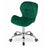 Scaun de birou, Artool, Avola, rotativ, catifea, verde, 53.5x55x72.5-86.5 cm
