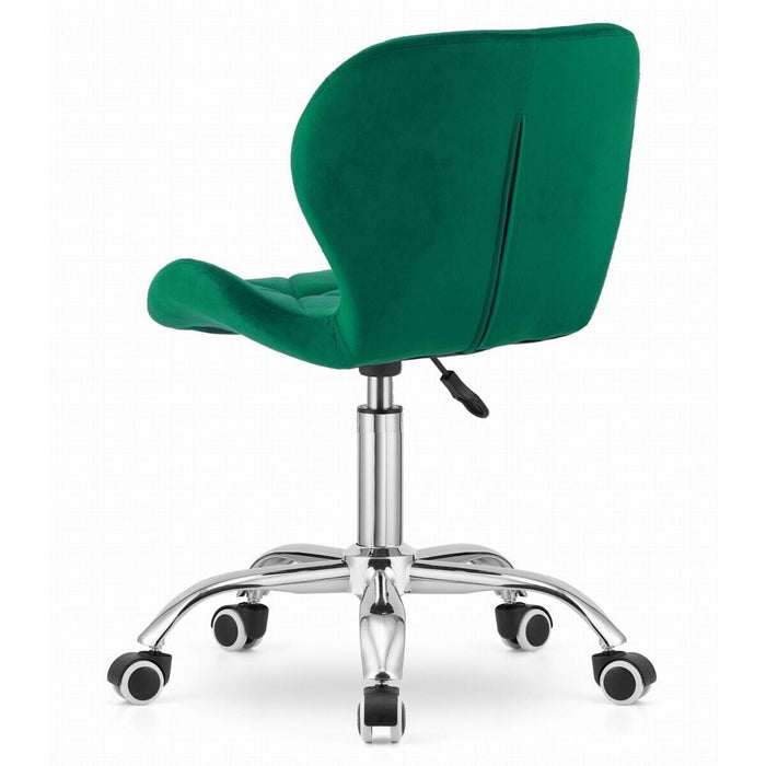 Scaun de birou, Artool, Avola, rotativ, catifea, verde, 53.5x55x72.5-86.5 cm