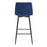 Scaun de bucatarie/bar, Artool, Arceto, catifea albastra, picioare metal negru, 43.5x32.5x104 cm