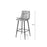 Scaun de bucatarie/bar, Artool, Arceto, catifea albastra, picioare metal negru, 43.5x32.5x104 cm