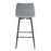 Scaun de bucatarie/bar, Artool, Arceto, catifea argintie, picioare metal negru, 43.5x32.5x104 cm