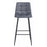 Scaun de bucatarie/bar, Artool, Arceto, catifea gri, picioare metal negru, 43.5x32.5x104 cm