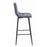 Scaun de bucatarie/bar, Artool, Arceto, catifea gri, picioare metal negru, 43.5x32.5x104 cm
