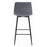 Scaun de bucatarie/bar, Artool, Arceto, catifea gri, picioare metal negru, 43.5x32.5x104 cm