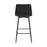 Scaun de bucatarie/bar, Artool, Arceto, catifea neagra, picioare metal negru, 43.5x32.5x104 cm