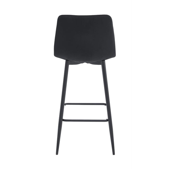 Scaun de bucatarie/bar, Artool, Arceto, catifea neagra, picioare metal negru, 43.5x32.5x104 cm