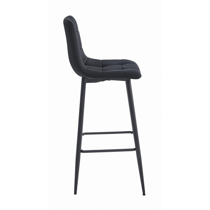 Scaun de bucatarie/bar, Artool, Arceto, catifea neagra, picioare metal negru, 43.5x32.5x104 cm