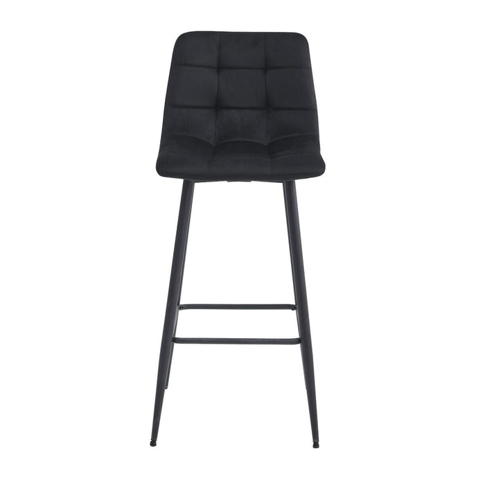 Scaun de bucatarie/bar, Artool, Arceto, catifea neagra, picioare metal negru, 43.5x32.5x104 cm