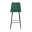 Scaun de bucatarie/bar, Artool, Arceto, catifea verde, picioare metal negru, 43.5x32.5x104 cm