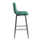 Scaun de bucatarie/bar, Artool, Arceto, catifea verde, picioare metal negru, 43.5x32.5x104 cm