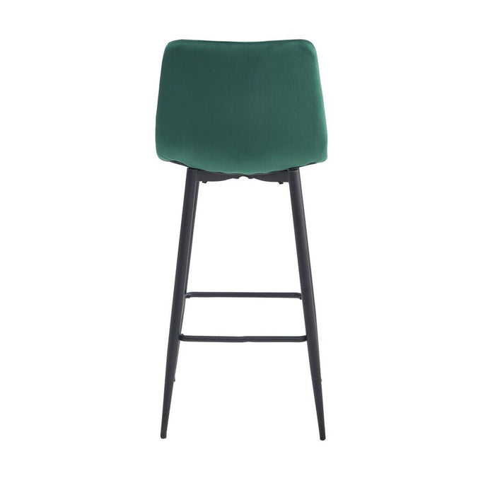 Scaun de bucatarie/bar, Artool, Arceto, catifea verde, picioare metal negru, 43.5x32.5x104 cm