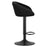 Scaun de bucatarie/bar, Artool, East, rotativ, catifea neagra, picior metal negru, 53x46x81-103 cm