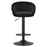 Scaun de bucatarie/bar, Artool, East, rotativ, catifea neagra, picior metal negru, 53x46x81-103 cm