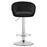 Scaun de bucatarie/bar, Artool, East, rotativ, catifea neagra, picior metal argintiu, 53x46x81-103 cm