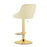 Scaun de bucatarie/bar, Artool, Kast, rotativ, catifea bej, picior metal auriu, 45.5x49x85-105 cm