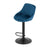 Scaun de bucatarie/bar, Artool, Kast, rotativ, catifea bleumarin, picior metal negru, 45.5x49x85-105 cm