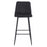 Scaun de bucatarie/bar, Artool, Pozza, catifea neagra, picioare metal negru, 43x35x104 cm