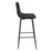 Scaun de bucatarie/bar, Artool, Pozza, catifea neagra, picioare metal negru, 43x35x104 cm