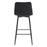 Scaun de bucatarie/bar, Artool, Pozza, catifea neagra, picioare metal negru, 43x35x104 cm